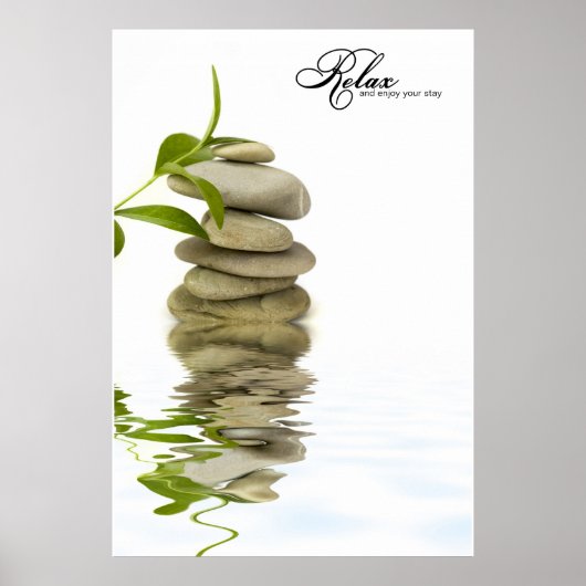 Entspannendes Zen-Stone-Reflektions-Poster Poster (Vorne)