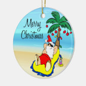 Entspannentropische Weihnachtsverzierung sankt Keramik Ornament (Links)