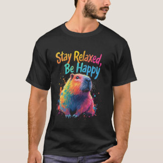 Entspannt bleiben, Glücklich sein Entspannungsmoti T-Shirt