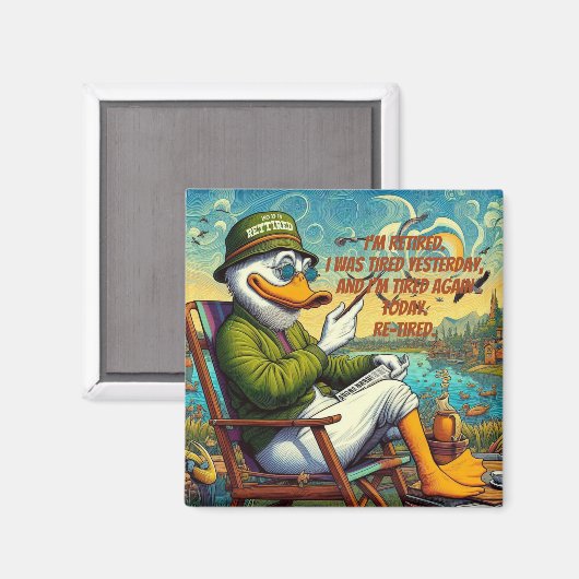 Entspannt und entspannt magnet (Vorderseite/Rückseite)