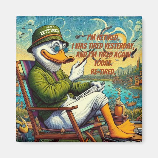 Entspannt und entspannt magnet (Vorne)