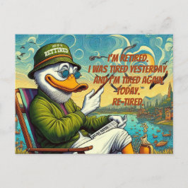 Entspannt und entspannt postkarte