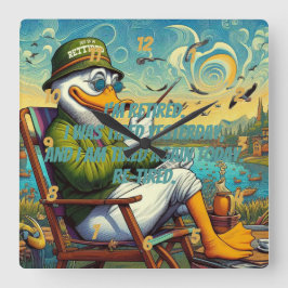 Entspannt und entspannt quadratische wanduhr