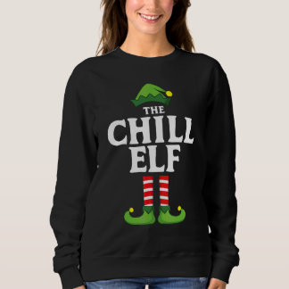 Entspannte Elf passende Familien-Weihnachts-Pyjama Sweatshirt