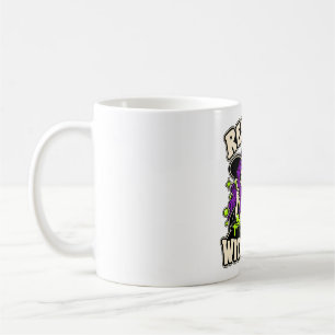 Entspannte Hexenmiene Grumpy Cauldron Hexe Kaffeetasse