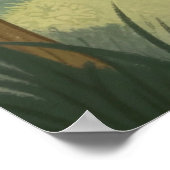 Entspannte Katze auf dem Thron Poster (Ecke)