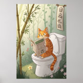 Entspannte Katze auf dem Thron Poster (Vorne)