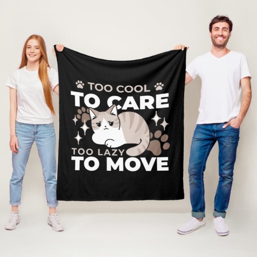 Entspannte & lazy Vibes für Cat Lovers Design Fleecedecke (Beispiel)