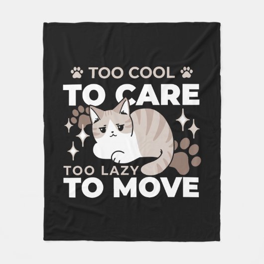 Entspannte & lazy Vibes für Cat Lovers Design Fleecedecke (Vorderseite)