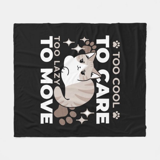 Entspannte & lazy Vibes für Cat Lovers Design Fleecedecke (Vorderseite (Horizontal))