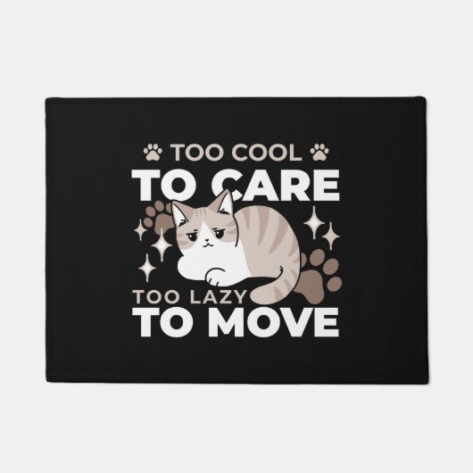 Entspannte & lazy Vibes für Cat Lovers Design Fußmatte (Vorderseite)