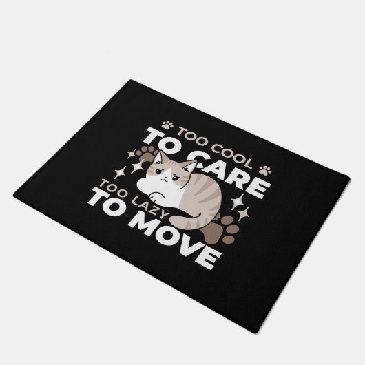 Entspannte & lazy Vibes für Cat Lovers Design Fußmatte (Schrägansicht)