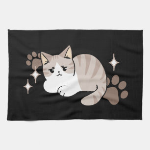 Entspannte & lazy Vibes für Cat Lovers Design Geschirrtuch