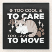 Entspannte & lazy Vibes für Cat Lovers Design Glasuntersetzer (Vorderseite)