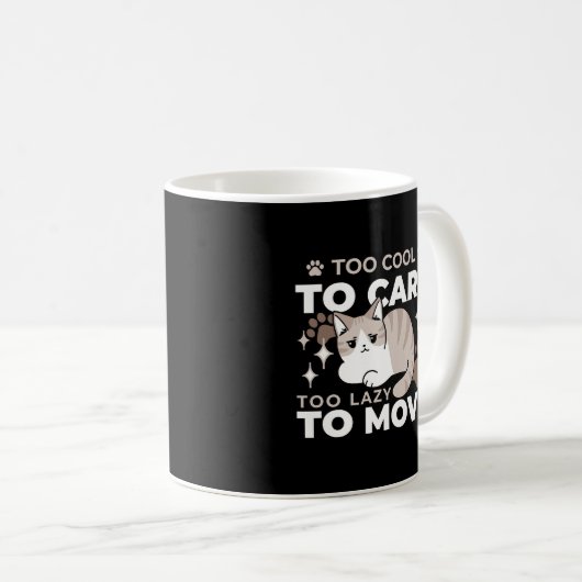 Entspannte & lazy Vibes für Cat Lovers Design Kaffeetasse (VorderseiteRechts)