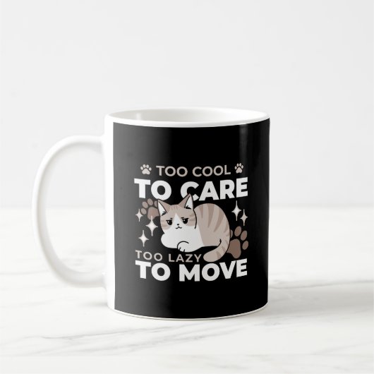 Entspannte & lazy Vibes für Cat Lovers Design Kaffeetasse (Links)