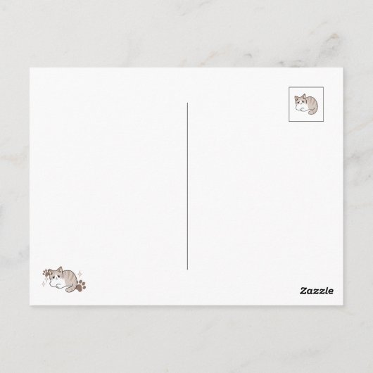 Entspannte & lazy Vibes für Cat Lovers Design Postkarte (Rückseite)
