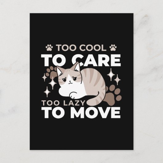 Entspannte & lazy Vibes für Cat Lovers Design Postkarte (Vorderseite)