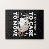 Entspannte & lazy Vibes für Cat Lovers Design Puzzle (Horizontal)