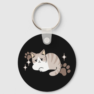 Entspannte & lazy Vibes für Cat Lovers Design Schlüsselanhänger