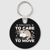 Entspannte & lazy Vibes für Cat Lovers Design Schlüsselanhänger (Rückseite)