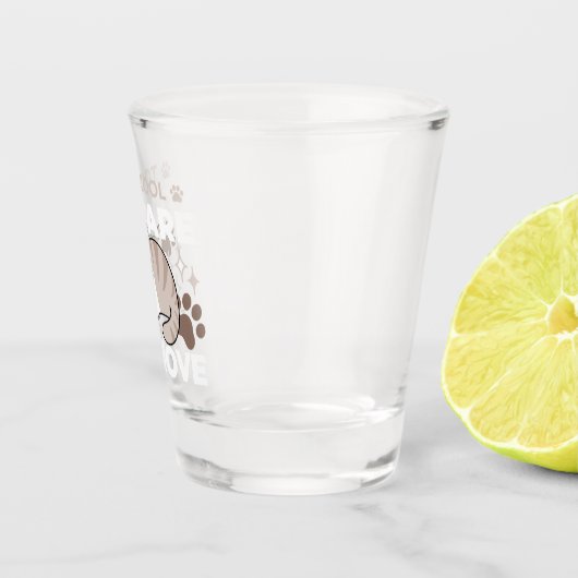 Entspannte & lazy Vibes für Cat Lovers Design Schnapsglas (Rechts)