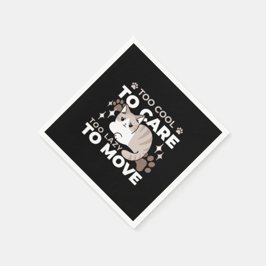 Entspannte & lazy Vibes für Cat Lovers Design Serviette (Ecke)