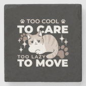 Entspannte & lazy Vibes für Cat Lovers Design Steinuntersetzer (Vorderseite)