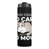 Entspannte & lazy Vibes für Cat Lovers Design Thermosbecher (Vorderseite)