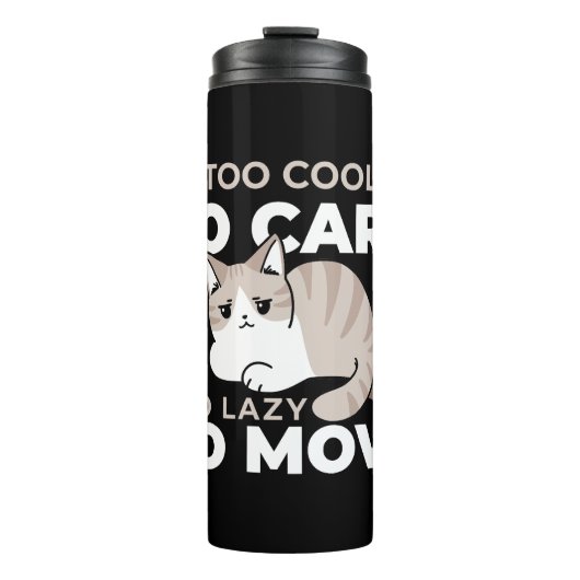 Entspannte & lazy Vibes für Cat Lovers Design Thermosbecher (Vorderseite)