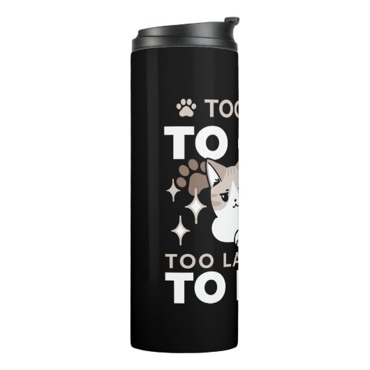 Entspannte & lazy Vibes für Cat Lovers Design Thermosbecher (Nach links gedreht)