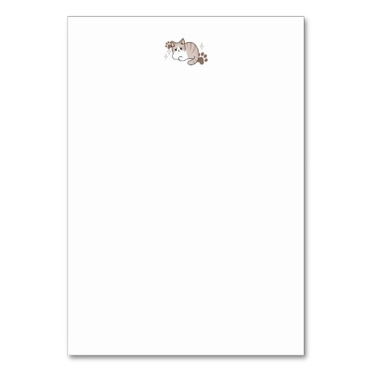 Entspannte & lazy Vibes für Cat Lovers Design Tischnummer (Rückseite)