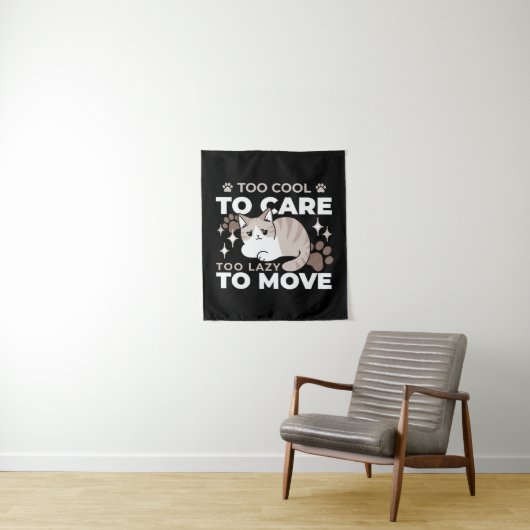 Entspannte & lazy Vibes für Cat Lovers Design Wandteppich (Beispiel)