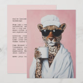 Entspannte Leopard Morning Vibes Einladung (Vorne/Hinten)