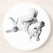 Entspannte Linien des Spaßes Getränkeuntersetzer (Vorne)