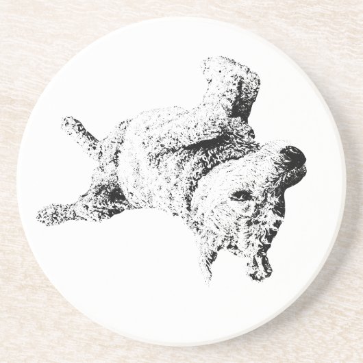 Entspannte Linien des Spaßes Getränkeuntersetzer (Vorne)