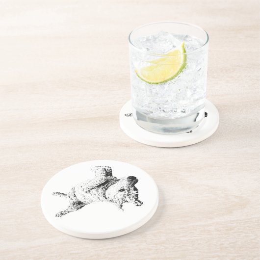 Entspannte Linien des Spaßes Getränkeuntersetzer (Seite)