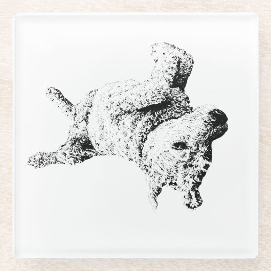 Entspannte Linien des Spaßes Glasuntersetzer (Vorderseite)