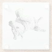 Entspannte Linien des Spaßes Glasuntersetzer (Rückseite)