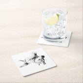 Entspannte Linien des Spaßes Rechteckiger Pappuntersetzer (Vor Ort)