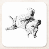 Entspannte Linien des Spaßes Rechteckiger Pappuntersetzer (Vorderseite)