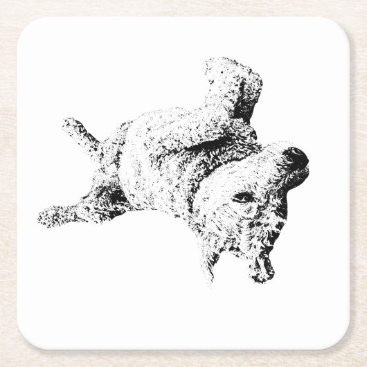 Entspannte Linien des Spaßes Rechteckiger Pappuntersetzer (Vorderseite)