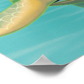 Entspannte Meeresschildkröte mit Sonnenbrille – Un Poster (Ecke)