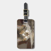 Entspannte Miezekatze Gepäckanhänger (Vorderseite vertikal)