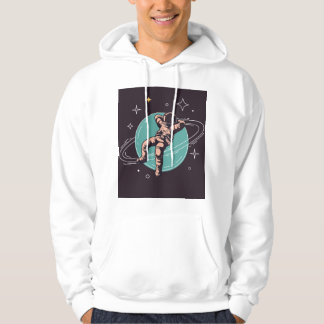Entspannter Astronaut Hoodie