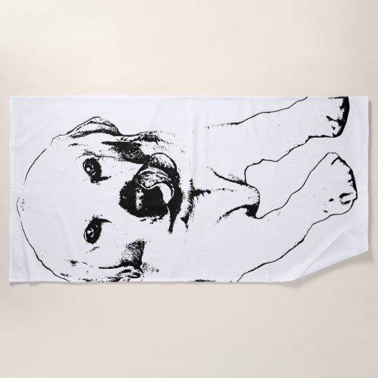 Entspannter Ausflug, Lab grin Strandtuch (Vorderseite)