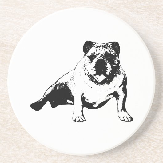 Entspannter Bulldogge-Untersetzer Getränkeuntersetzer (Vorne)