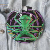 Entspannter Frosch mit acht Waffen Button (Beispiel)