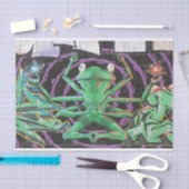 Entspannter Frosch mit acht Waffen Seidenpapier (Handwerk)