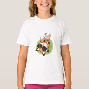 Entspannter Fuchs entspannt sich im Sommer Kinder T-Shirt